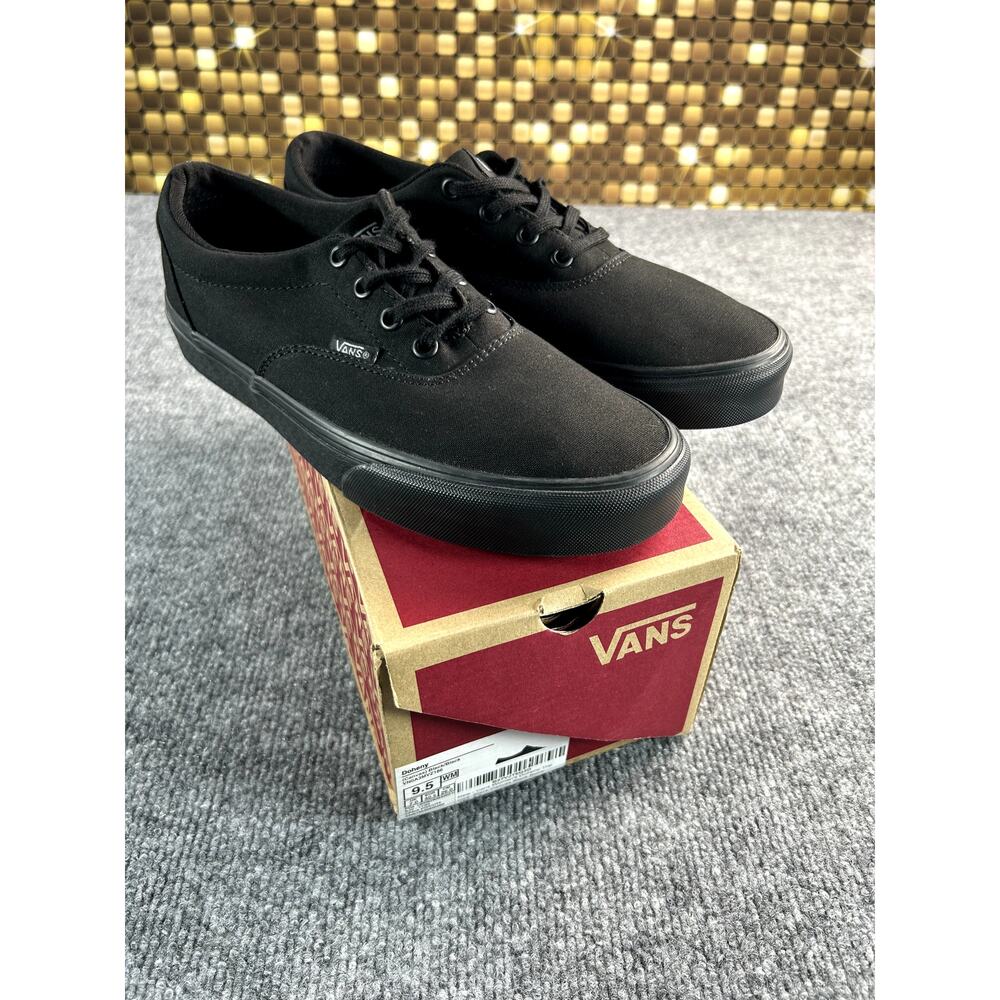 Vans Doheny Blackout Canvas Sneakers Women's Size 9.5 All Black Lace Up Shoes - Picture 5 of 8